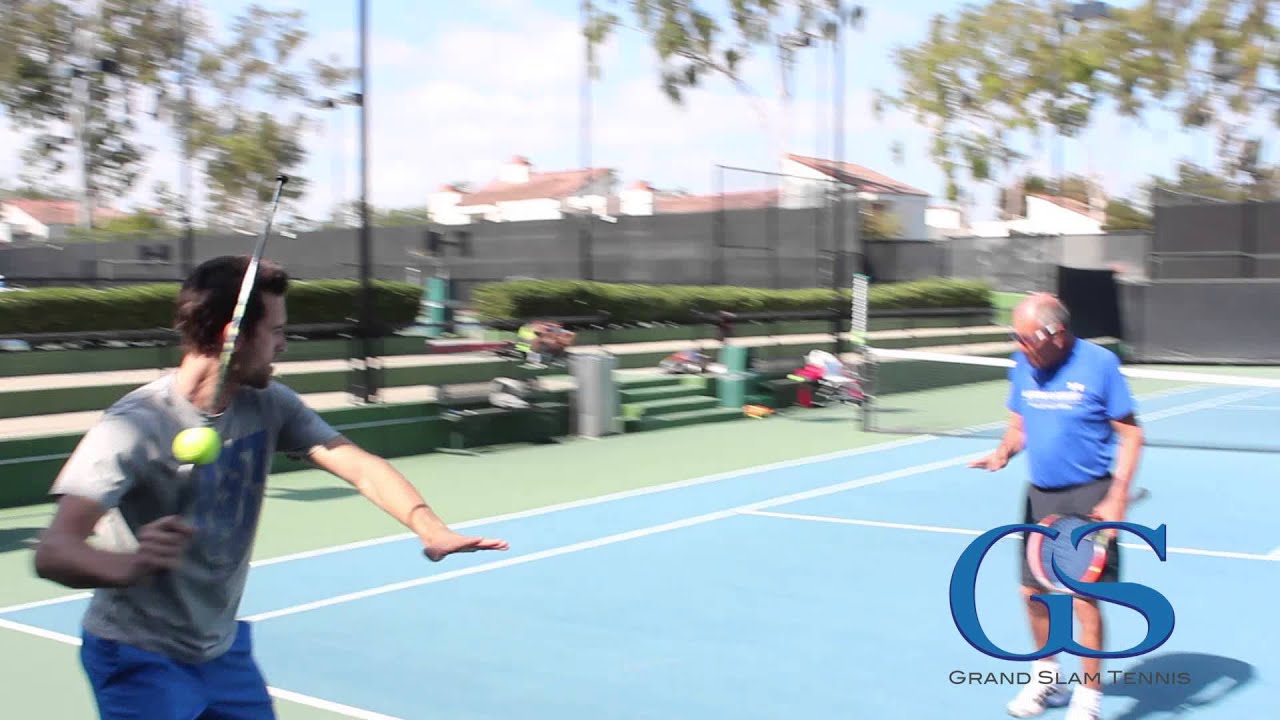 On court with Nick Bollettieri