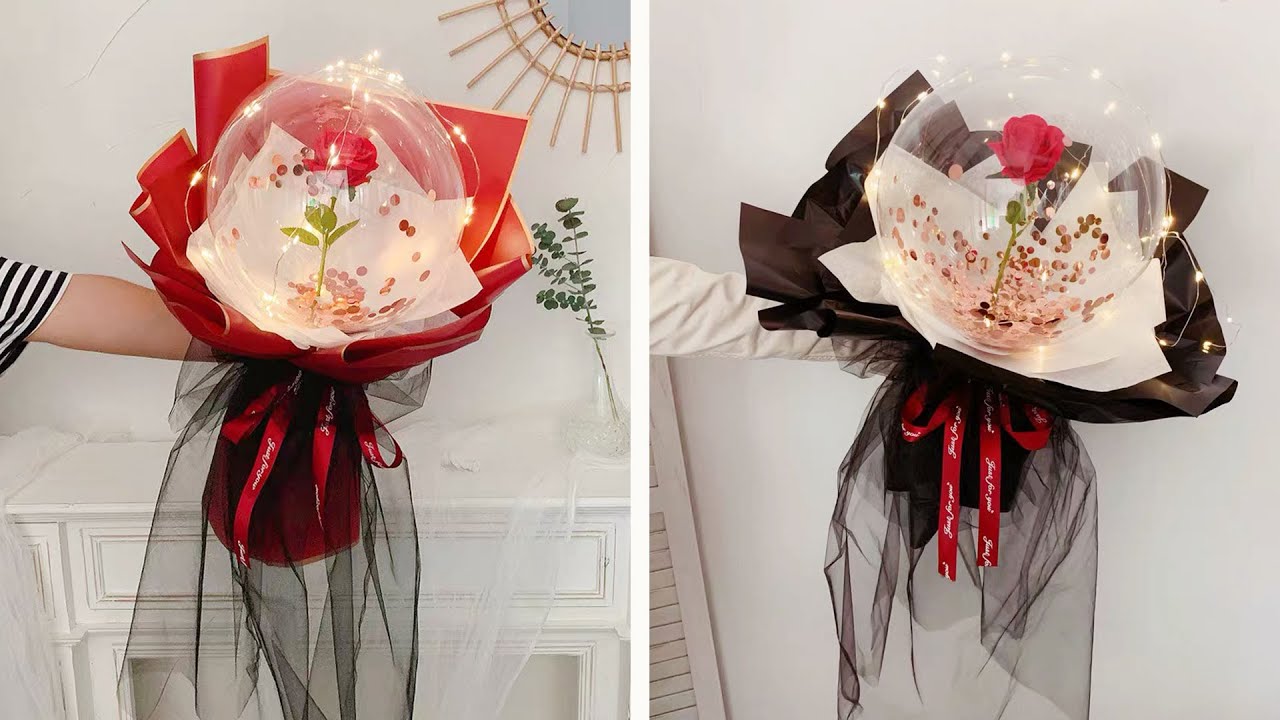 How to make Led Luminous Balloon Rose Bouquet 2021