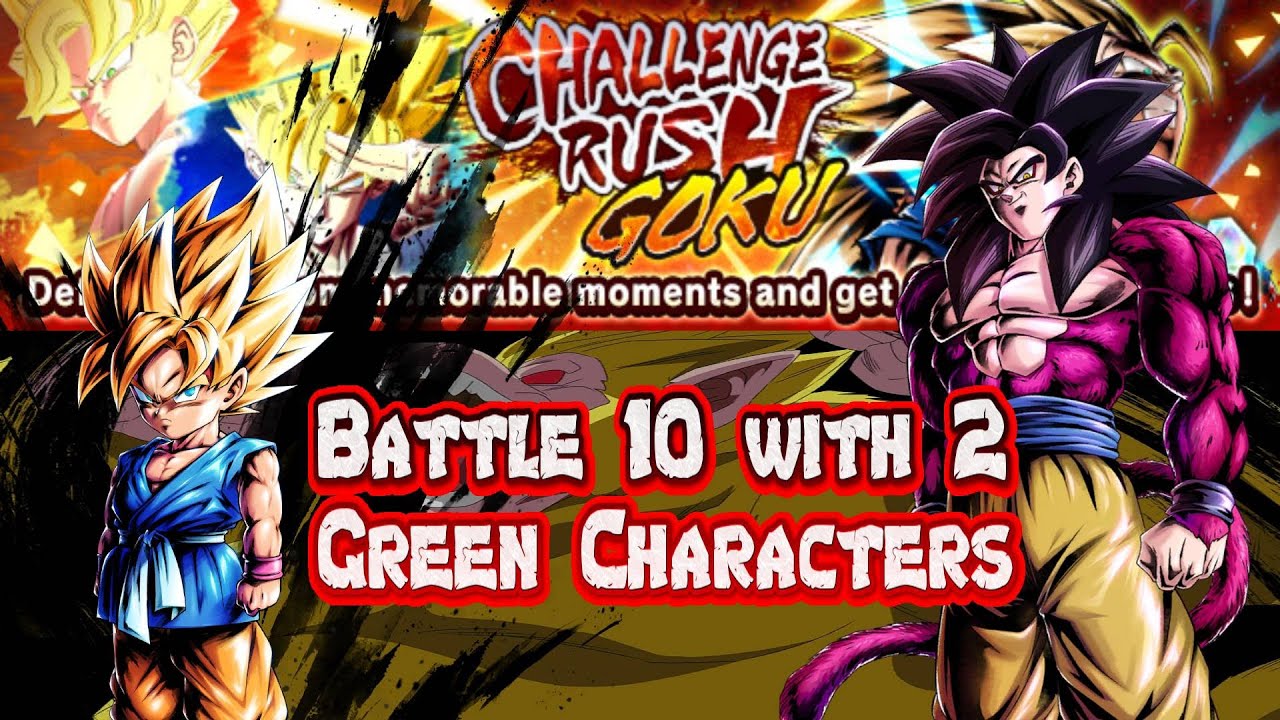 Rush Challenge Goku - Battle 10 - Battle with 2 Green Characters - Dragon Ball Legends