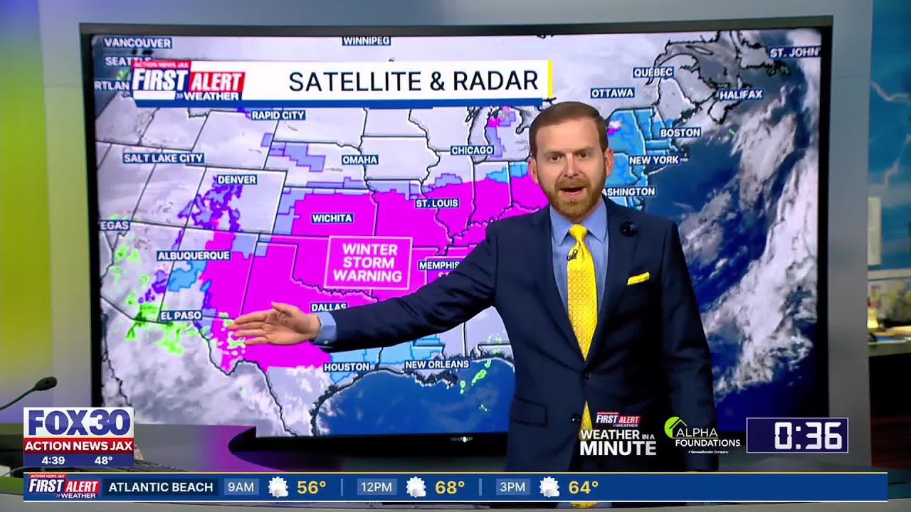 Winter storm bringing snow, sleet, freezing rain, ice from Southern Plains to New England