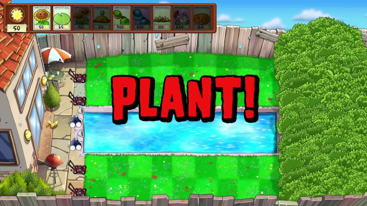 Plants Vs Zombies Replanted | Survival: Pool