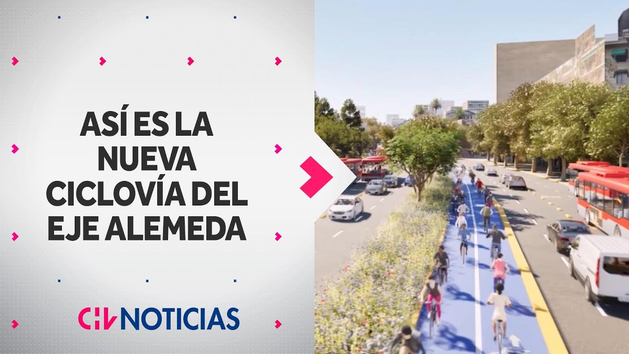 Así es la nueva ciclovía del Eje Alemeda: Estará operativa en las próximas semanas - CHV Noticias