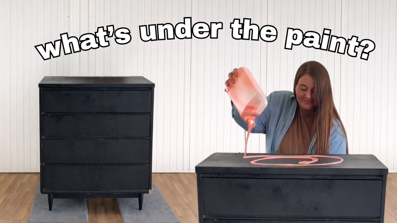 I Didn't Expect THIS Under The Paint | Restoring Painted MCM Dresser