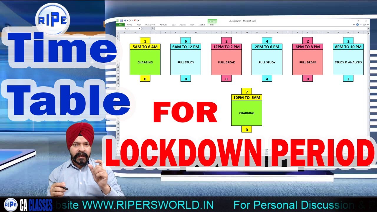 Best Study Time Table In LOCKDOWN Period🔥🔥🔥 || CA Exams June 2020 || CA Taranjit Singh RIPE