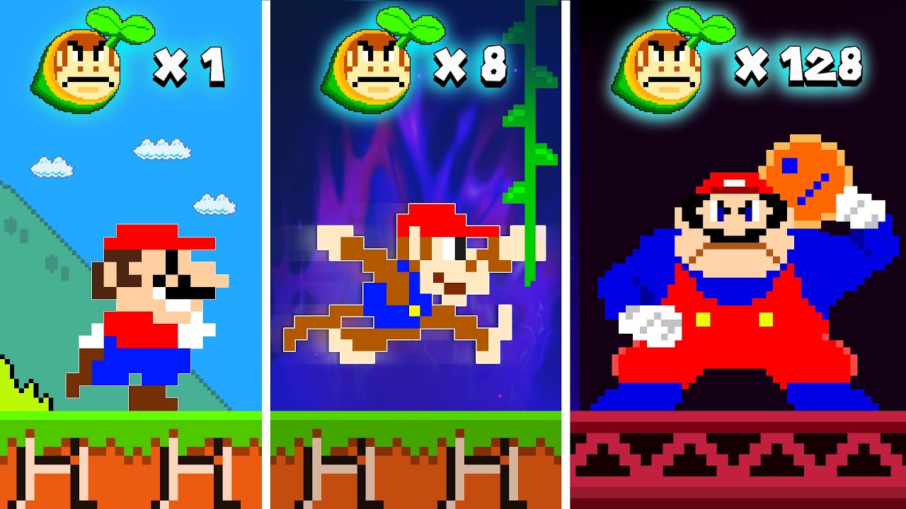 Super Mario Bros. But Every Seed Evolves Mario Into KING KONG!