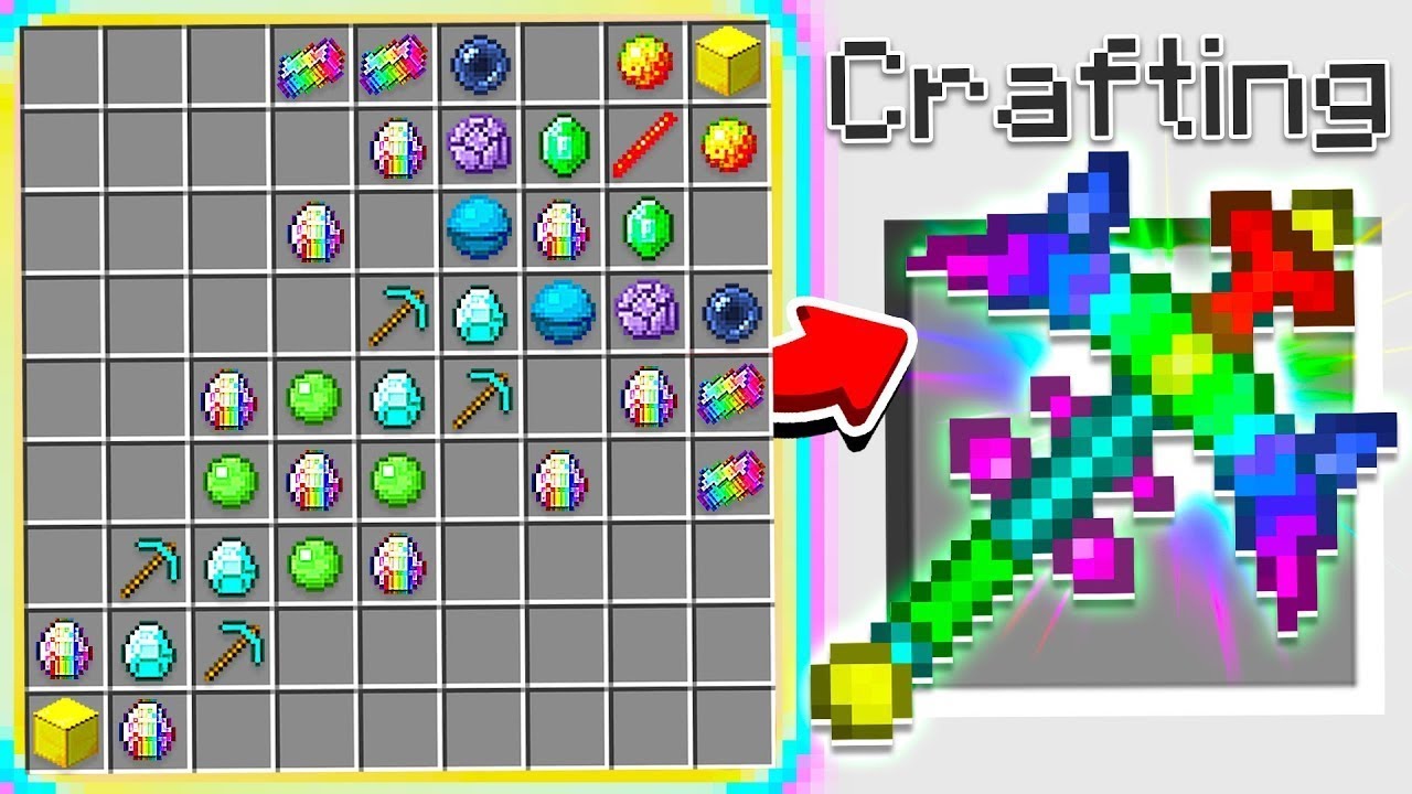 €100,000 REGENBOOG PICKAXE CRAFTEN IN MINECRAFT! *OVERPOWERED*