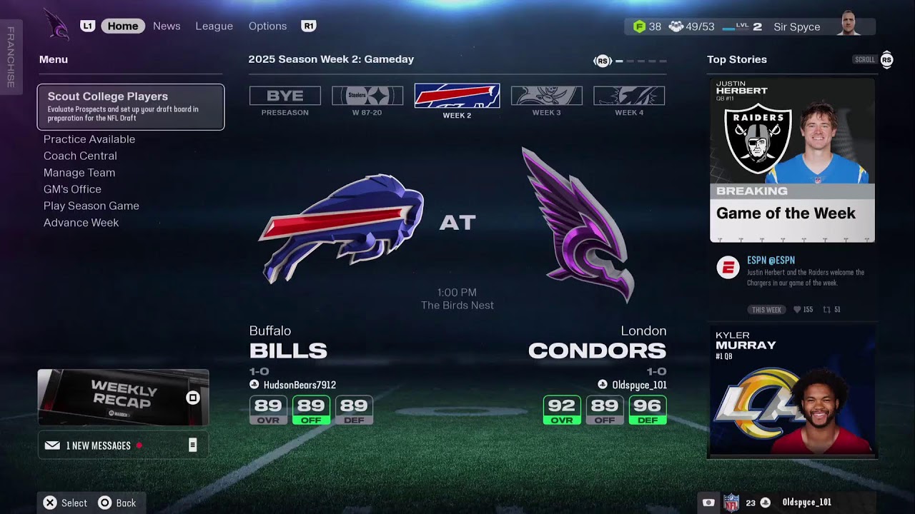 Bills Vs Condors