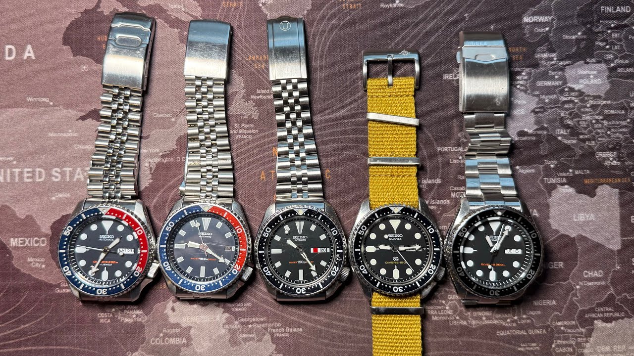 Винтажные дайверские часы Seiko.