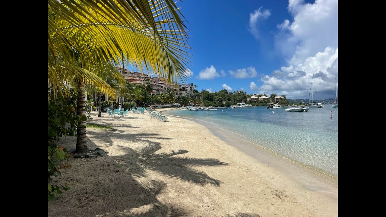 Spend a minute on Cruz Bay beach...