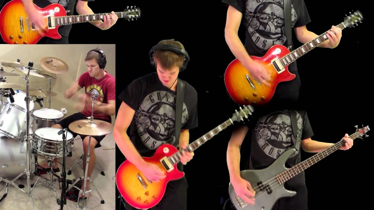 You Could Be Mine Guns N' Roses Guitar Bass Drum Cover