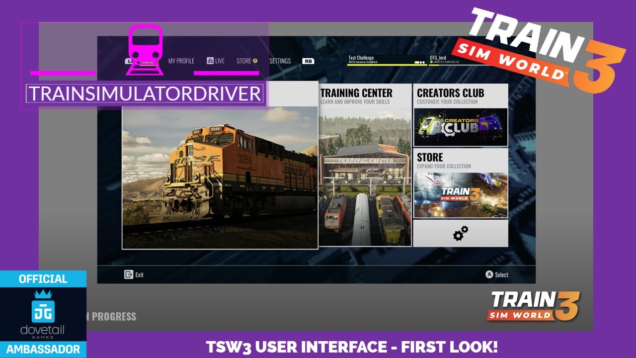 TSW3 Introducing the new User Interface!