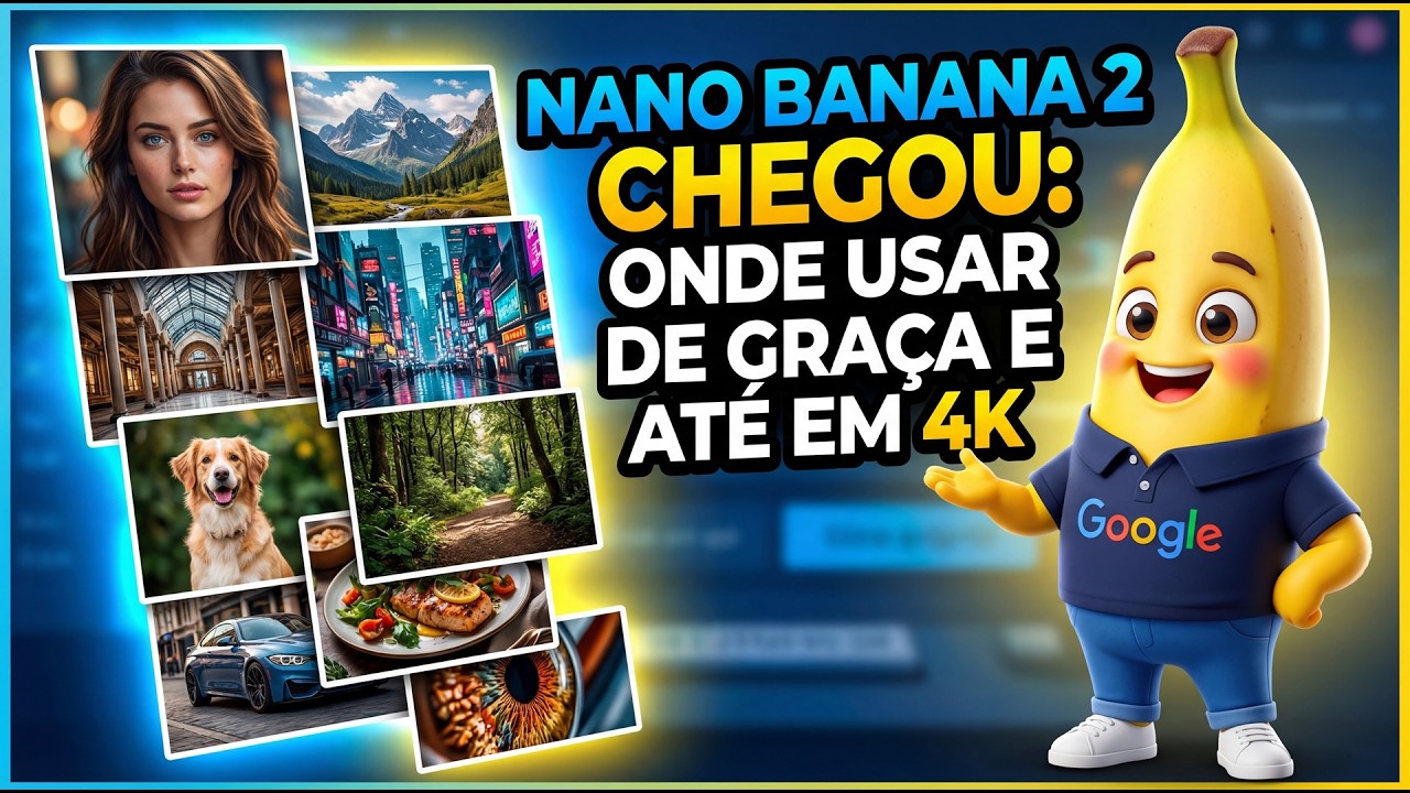 NANO BANANA 2 GRÁTIS, SEM MARCA D'ÁGUA E MÉTODO PARA GERAR EM 4K GRÁTIS