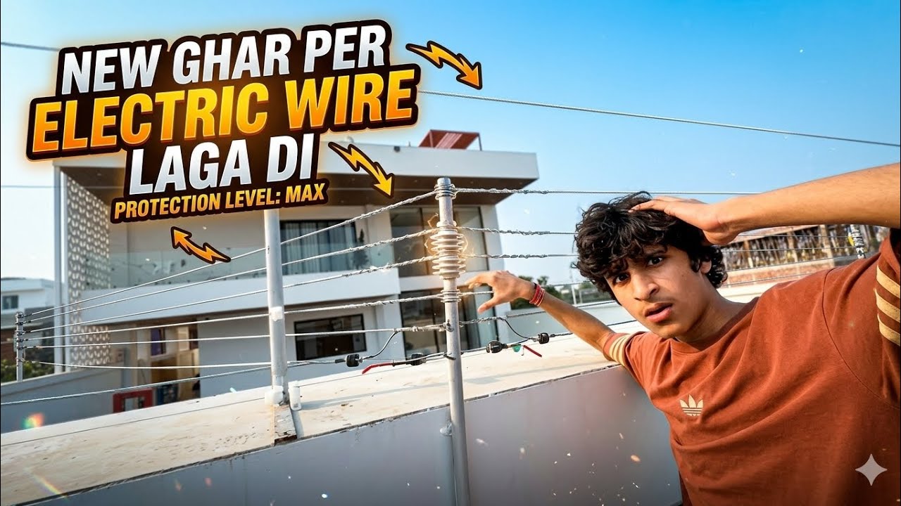 New Ghar per electric wire lagaen Sarojini 