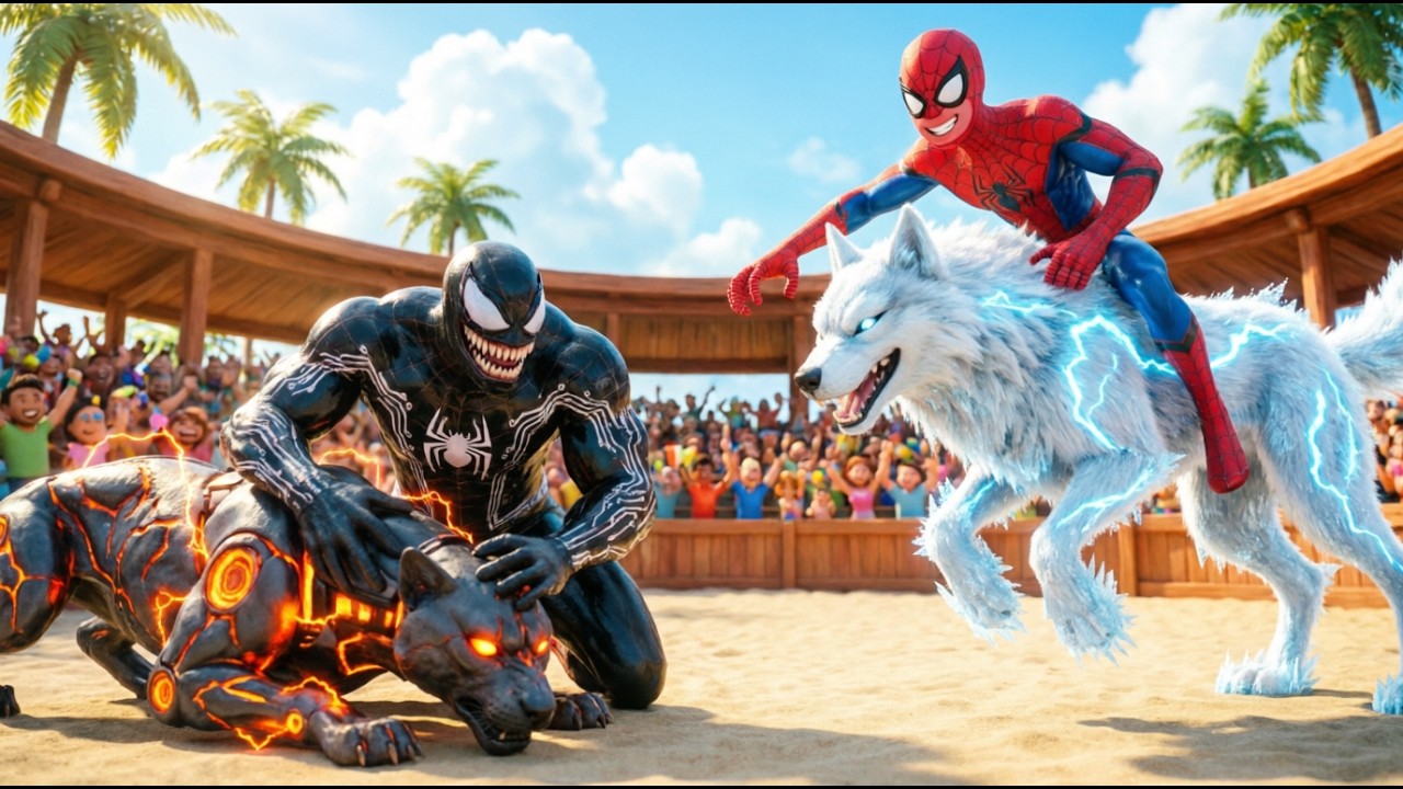 🐺🕷️SPIDERMAN Wins The Magic Legendary Racing Wolf  Championship - Epic Racing Challenge