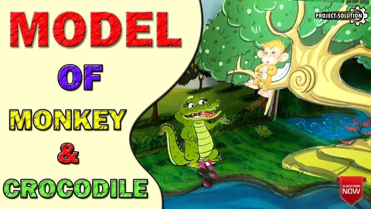 3D MODEL OF MONKEY & CROCODILE STORY || B.ED PROJECT || PROJECT SOLUTION
