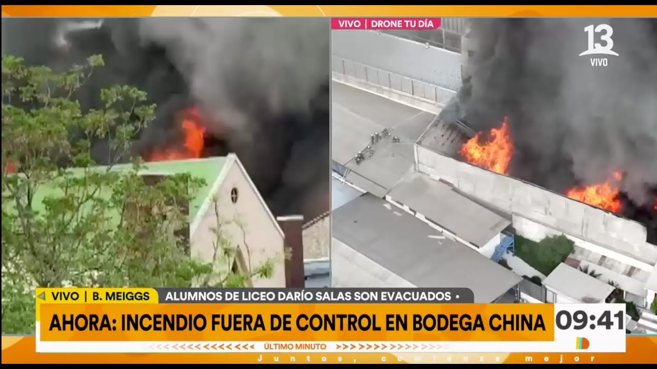 Bomberos trabaja en un nuevo incendio fuera de control cerca del Barrio Meiggs | Tu Día | Canal 13