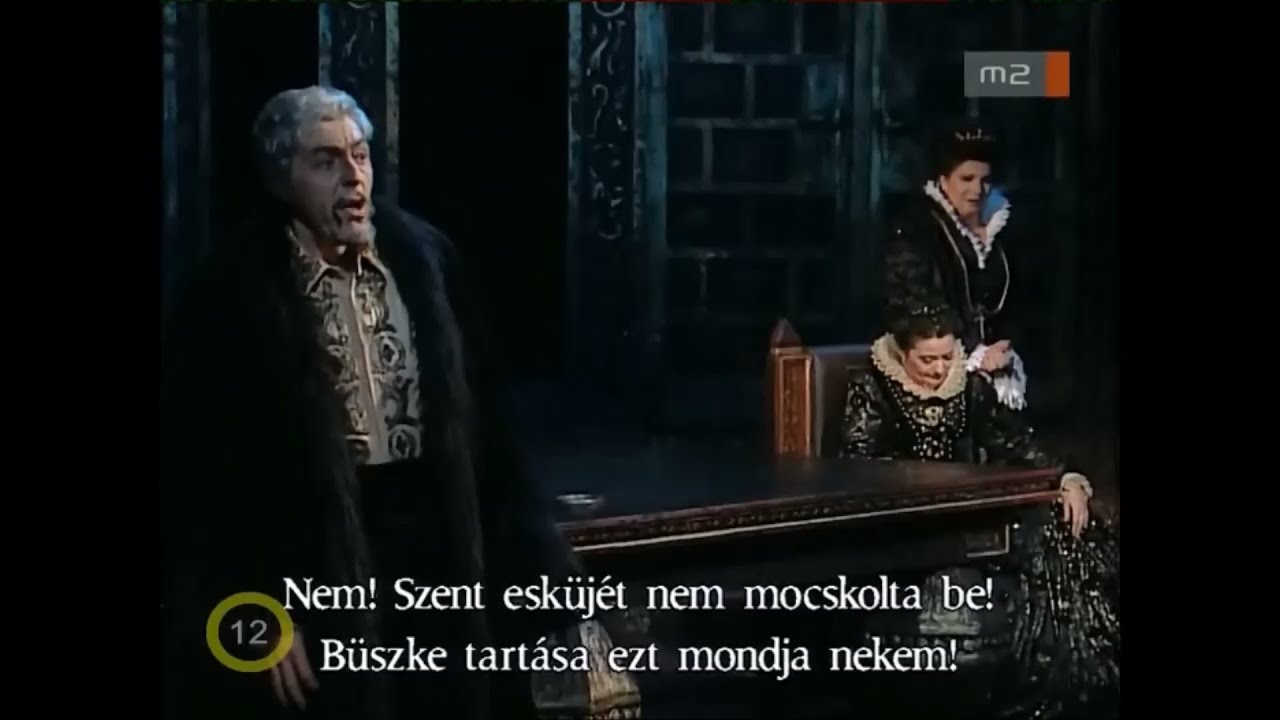 László Polgár as Filippo II 5/5 - Giustizia! o Sire (with Ilona Tokody) (Verdi: Don Carlo)