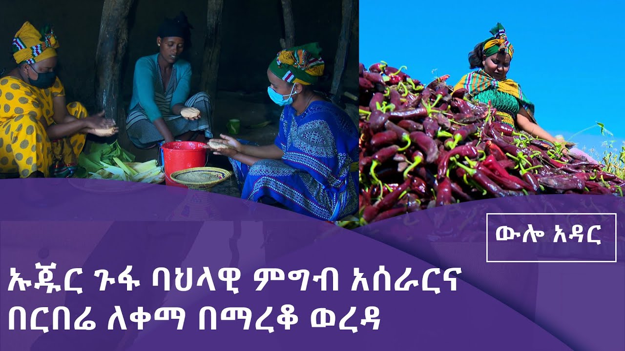 ውሎ አዳር ኡጁር ጉፋ ባህላዊ ምግብ አሰራርና በረበሬ ለቀማ በማረቆ ወረዳ