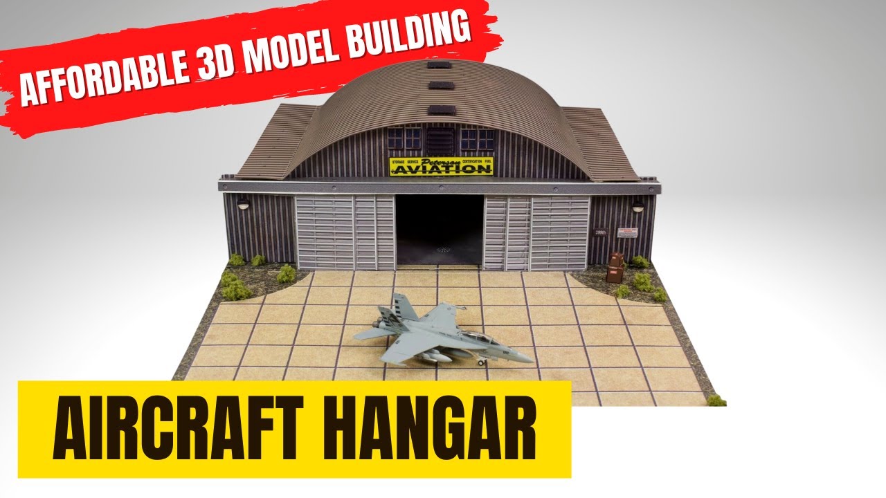 1/72 Scale Photo Real Airplane Hangar Diorama Model Building Tutorial