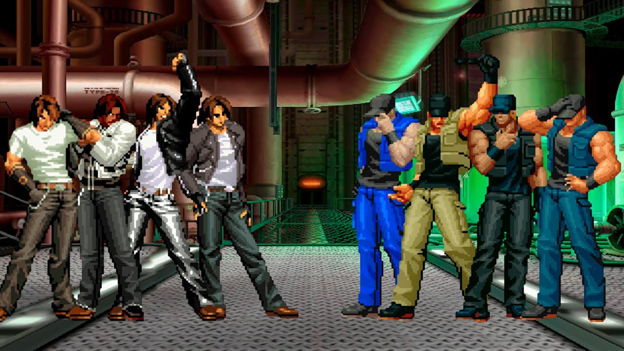 [KOF Mugen] Kyo Kusanagi Team vs Clark Steel Team
