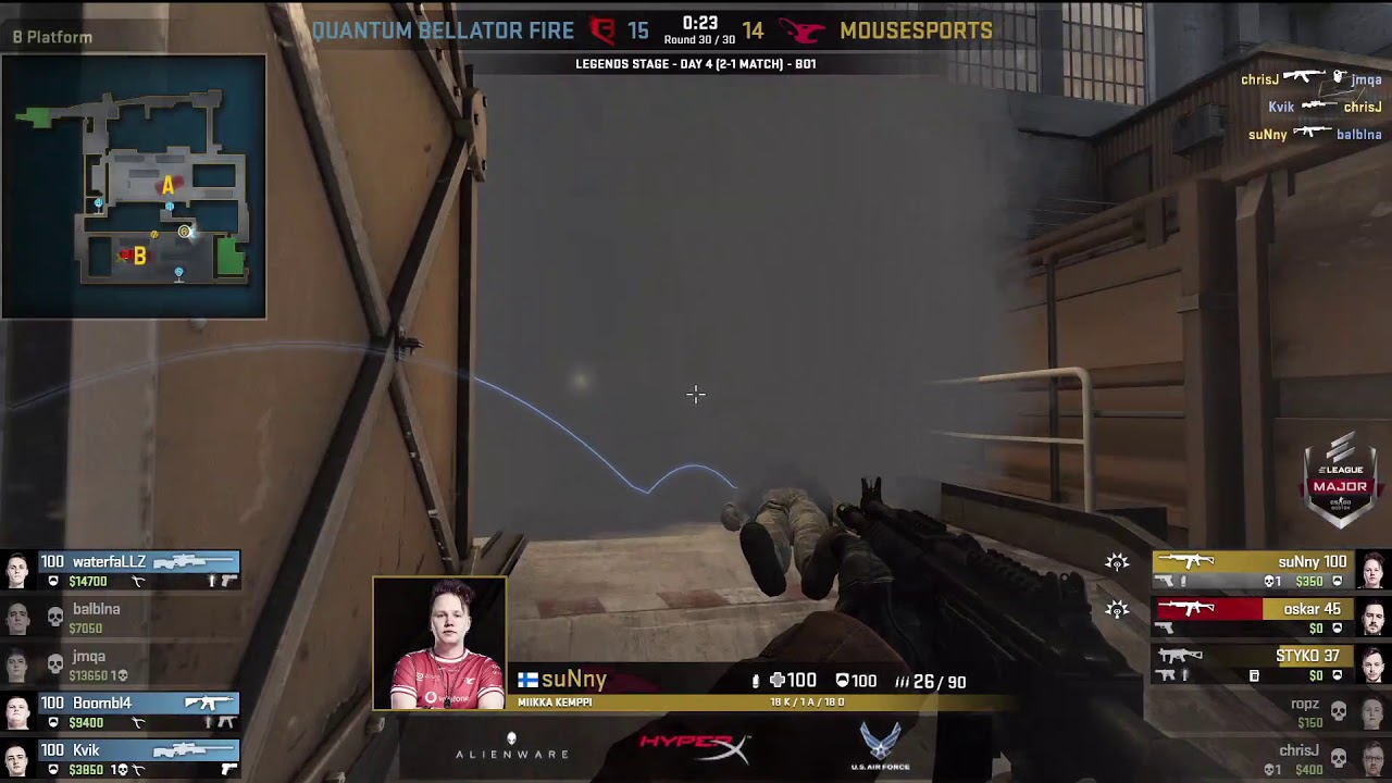 Последний раунд и эмоции легенд major'a Quantum Bellator Fire | ELEAGUE Major 2018