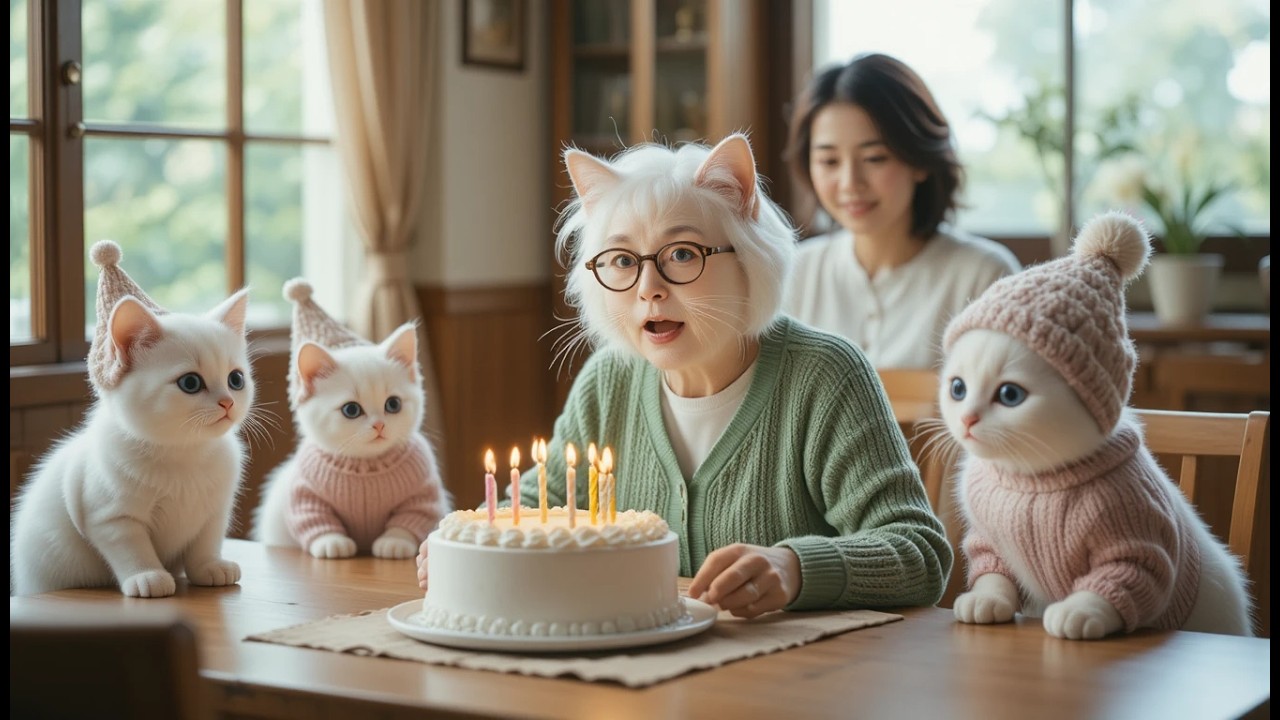 Mama Cat and the Kittens Create a Birthday Grandma Cat Will Never Forget