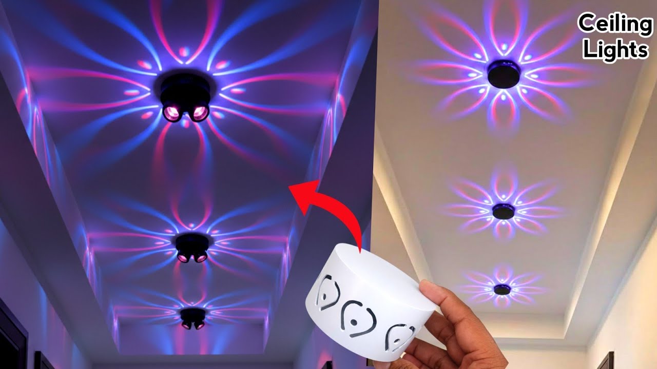 Как сделать современные светодиодные потолочные светильники RGB для домашнего декора, светодиодны...