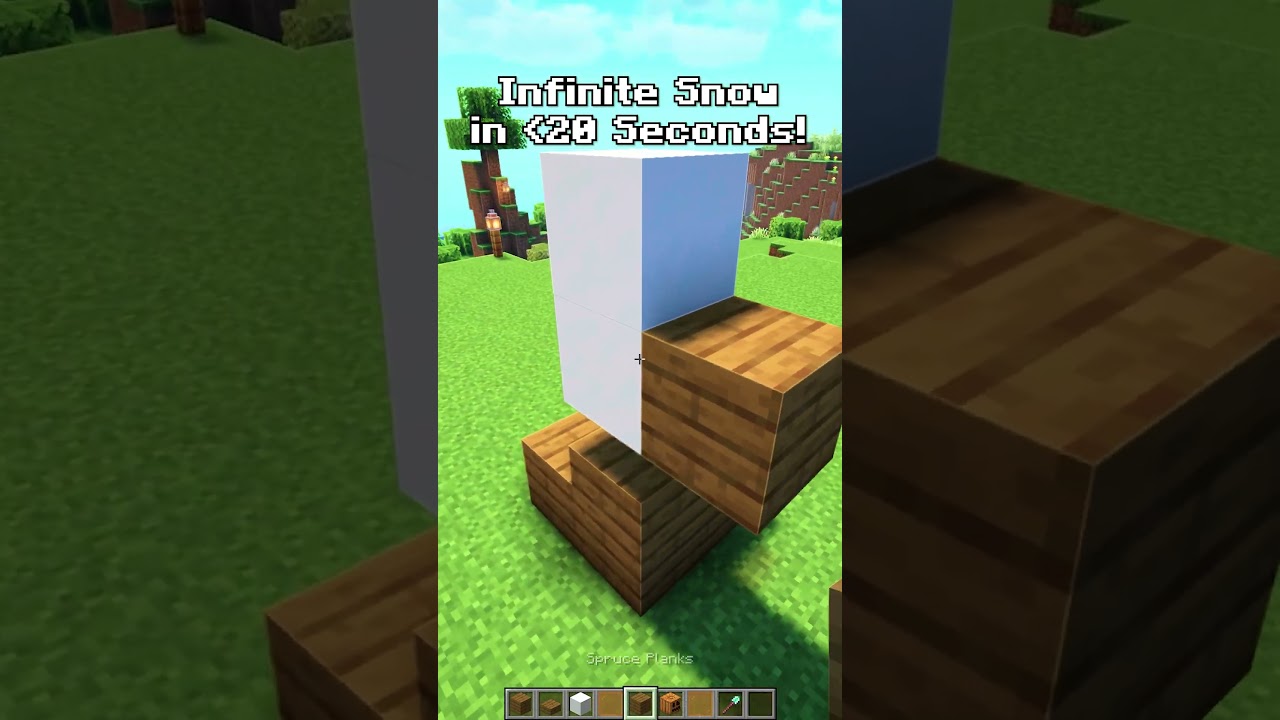 Infinite Snow Farm Tutorial 1.21! 😱 #minecraft #shorts