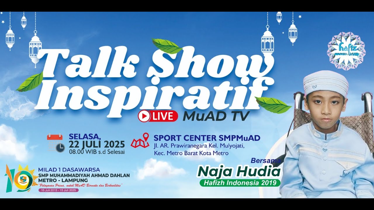🔴 Live! Talk Show Inspiratif Bersama Naja Hudia