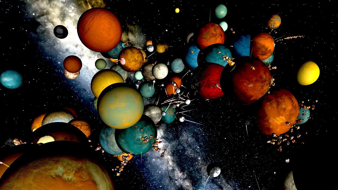 Combining 100 Planets To Make a Planetoid - Universe Sandbox