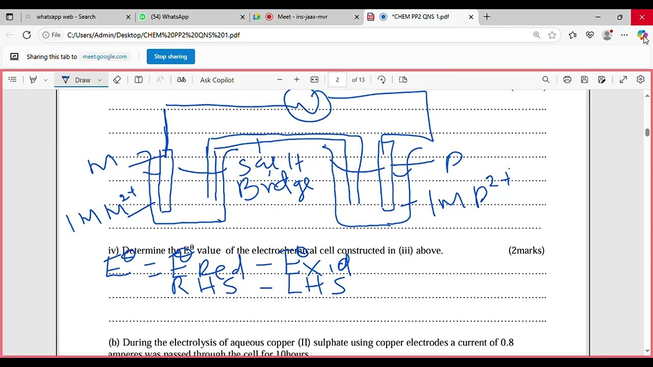 MARANDA CHEMISTRY PAPER 2 REVISION