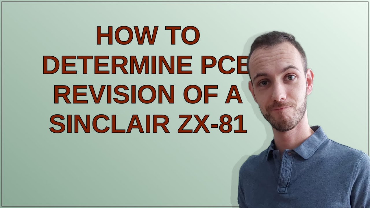 Retrocomputing: How to determine PCB revision of a Sinclair ZX-81