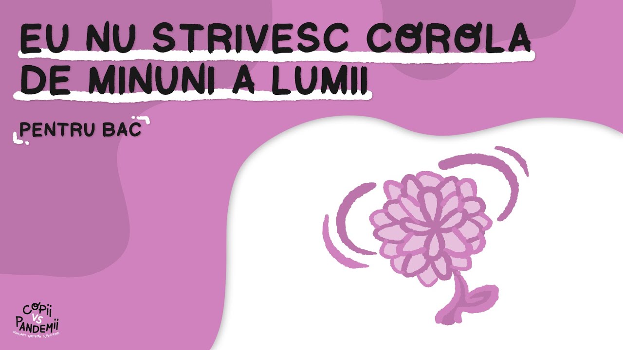 Eu nu strivesc corola de minuni a lumii - Lucian Blaga (Bacalureat)