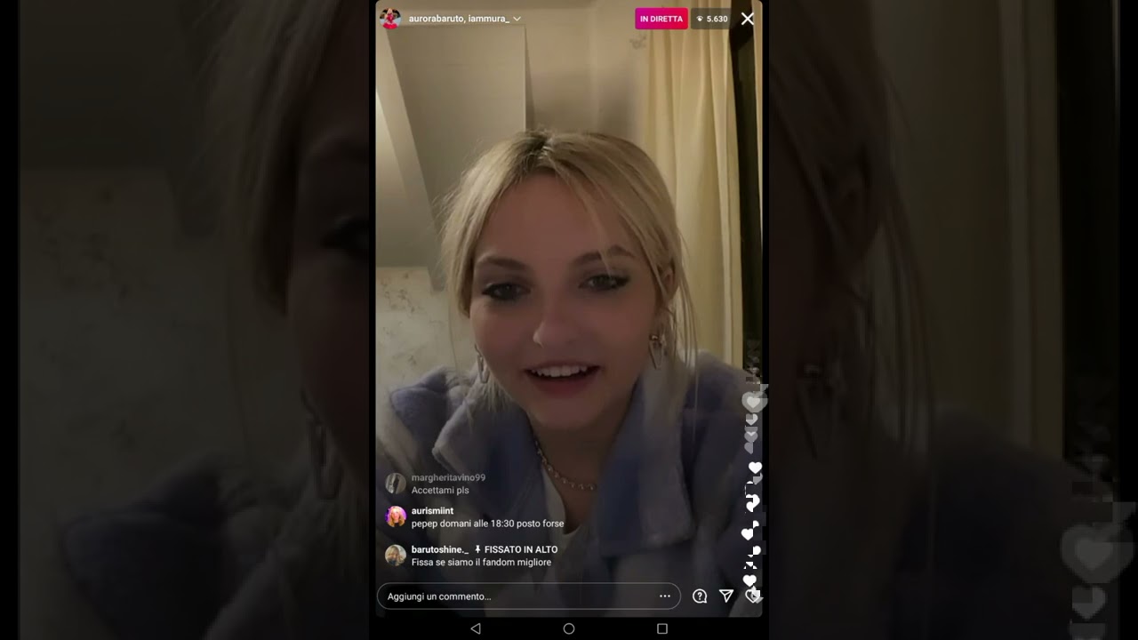Live di Aurora Baruto e Mura, scherzo a Mura ✨😂😂💖💕