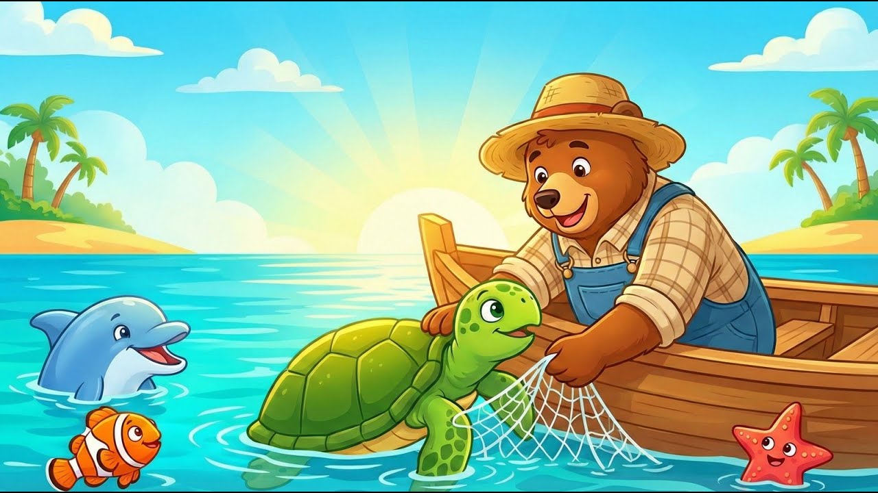 🐢✨ Bear Farmer Ocean Adventure: Learning Sea Animals & Turtle Rescue