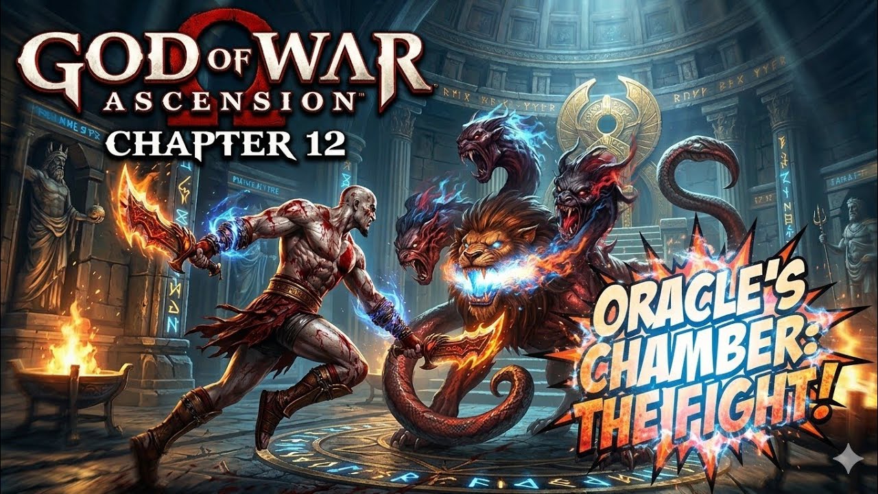 God Of War : Ascension || Chapter - 12 : Oracle's Chamber || RPCS3 Emulator Game Play || PC Gaming