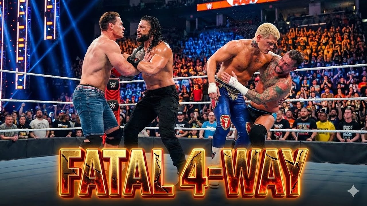 FULL MATCH-WWE Roman vs Cena vs Cody vs Punk. Extreme Rules.