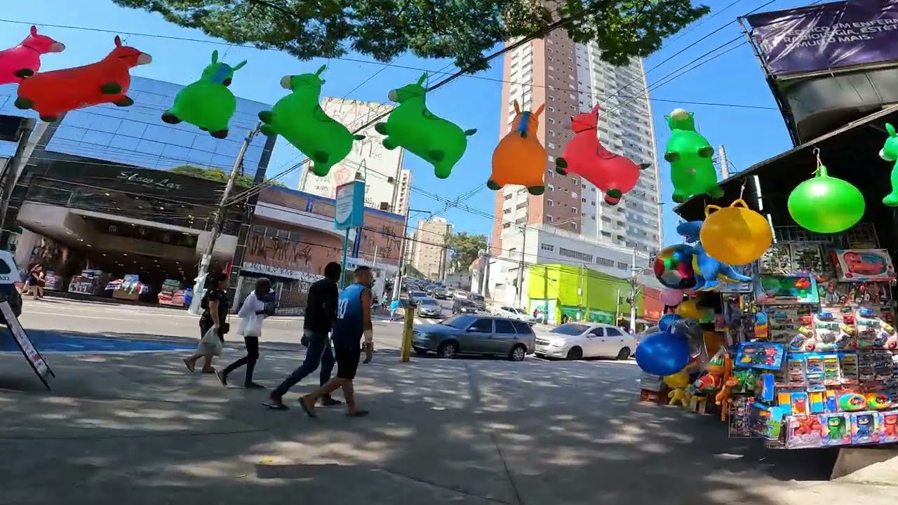 Walking Tour Andando na Avenida Alda Diadema até o Bairro Eldorado São Paulo Brasil 4K
