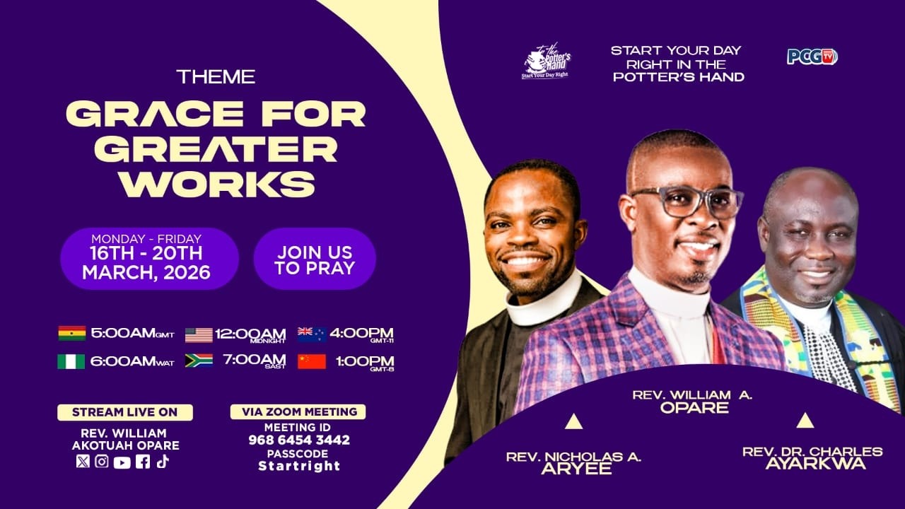 START YOUR DAY RIGHT || IN THE HANDS OF THE POTTER || 'GRACE FOR GREATER WORKS'