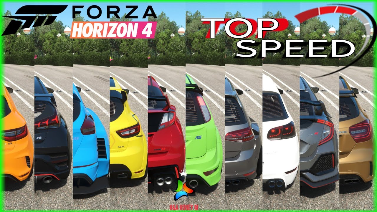 Top 10 Fastest Super Hot Hatch Forza Horizon 4 | Top Speed Battle (Upgraded)