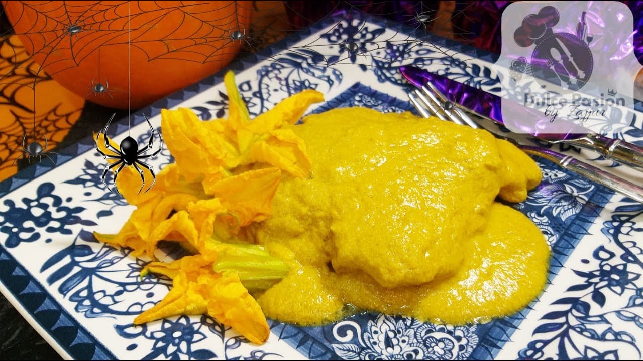 Pollo en Salsa de Flor de Calabaza 👻☠🍂🍁➡👌🔔👨‍🍳👻☠🍂🍁