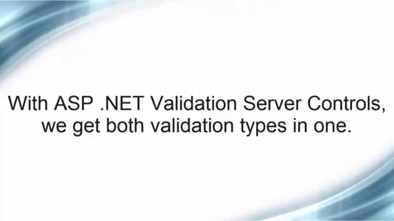 Introduction to ASP.NET Web Forms: Validation