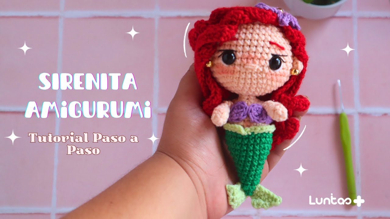🐚🧜‍♀️ Teje a La Sirenita | Amigurumi paso a paso | Tutorial fácil en crochet