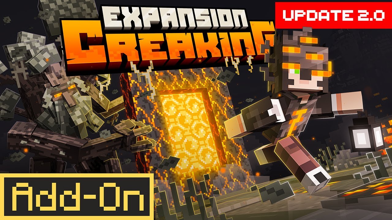 CREAKING EXPANSION 2.0 ADDON &mdash; добавляет БЕЗУМНЫЕ пещерные биомы и боссов в Minecraft Bedrock Sur...