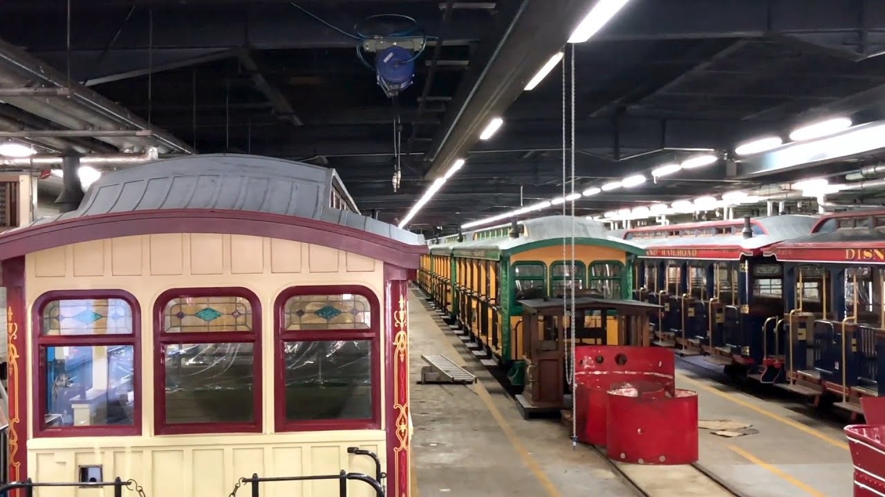 Backstage at the Steam Train maintenance at Disneyland Paris