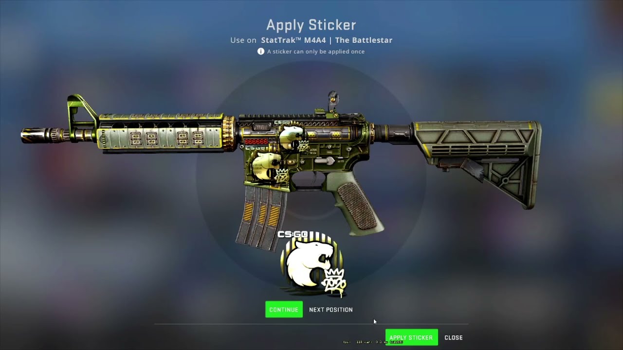 M4A4 Battlestar, FURIA (Gold) | 2020 RMR Craft x4