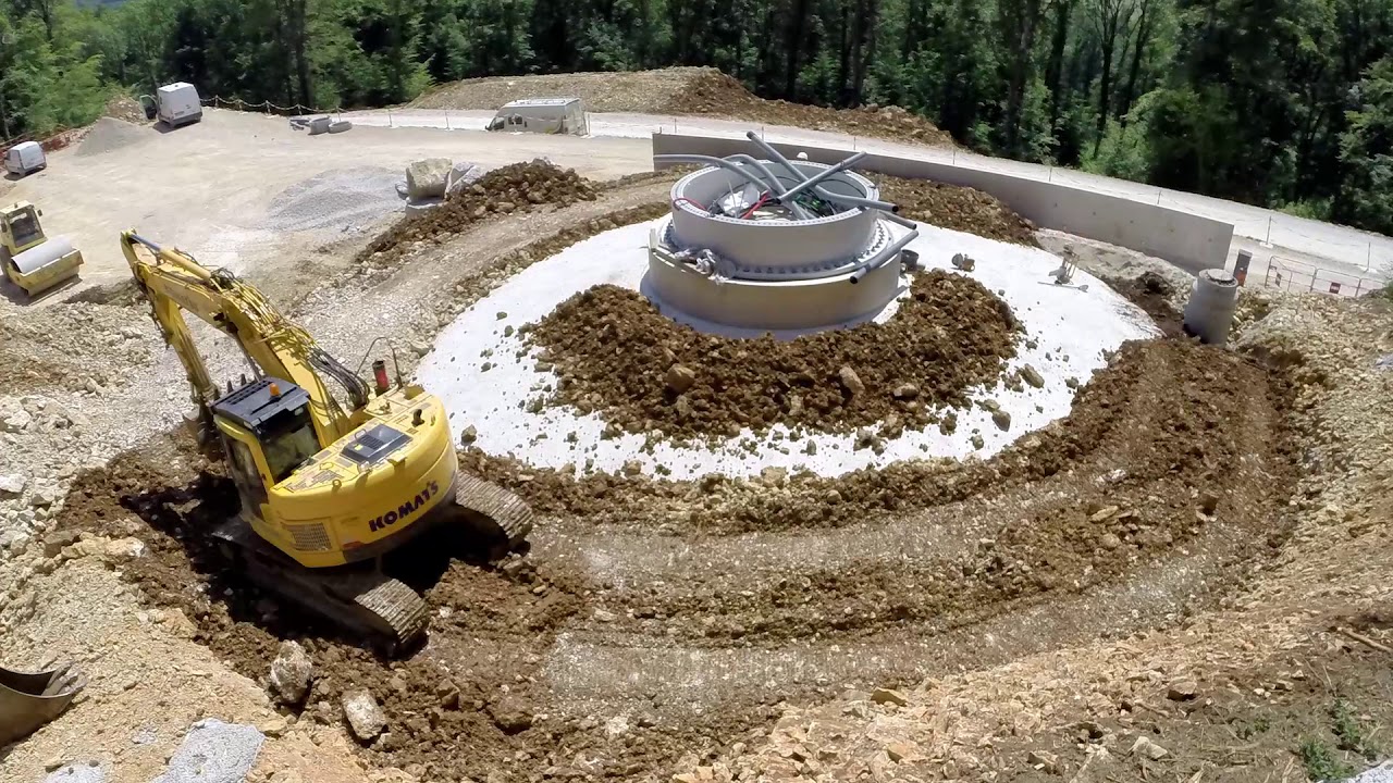 Les étapes d'un chantier éolien - Le remblaiement