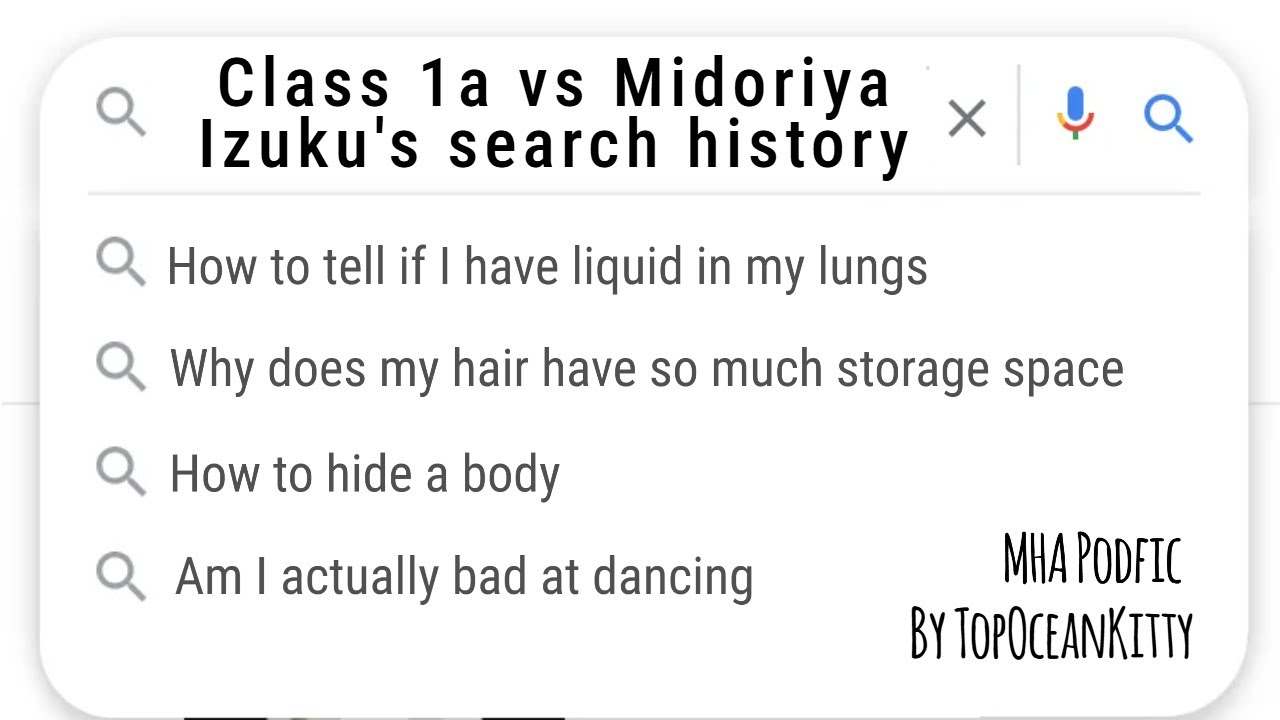 Класс 1а против истории поиска Мидории Изуку [MHA PODFIC]