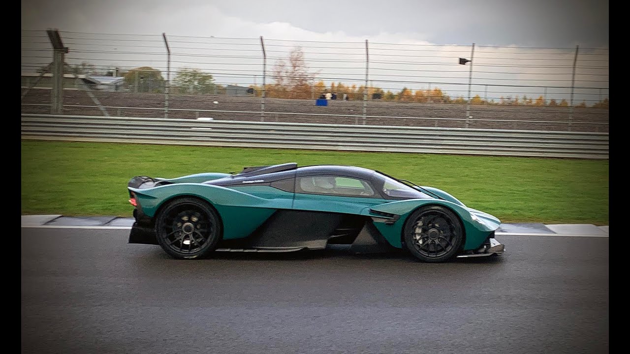 Aston Martin Valkyrie drive by at Silverstone GP Circuit.