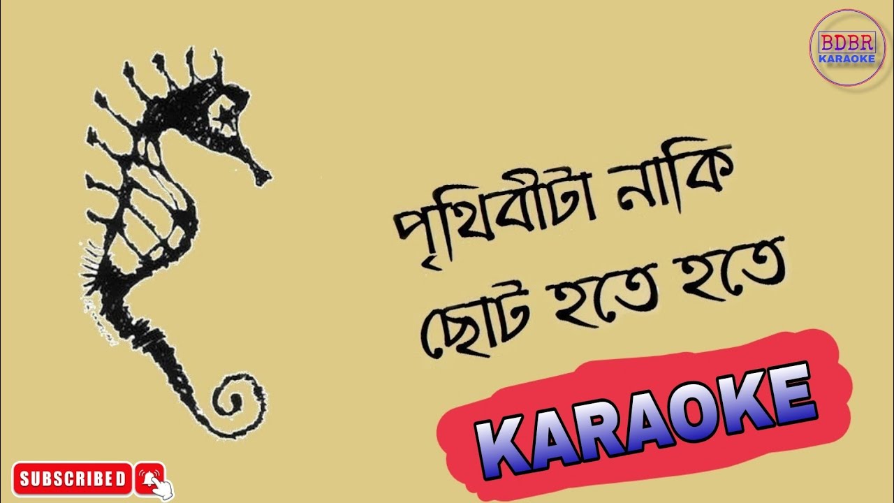 Prithibita Naki Choto Hote Hote Karaoke With Lyrics I Goutam Chatterjee, Pallab Roy II BDBR KARAOKE